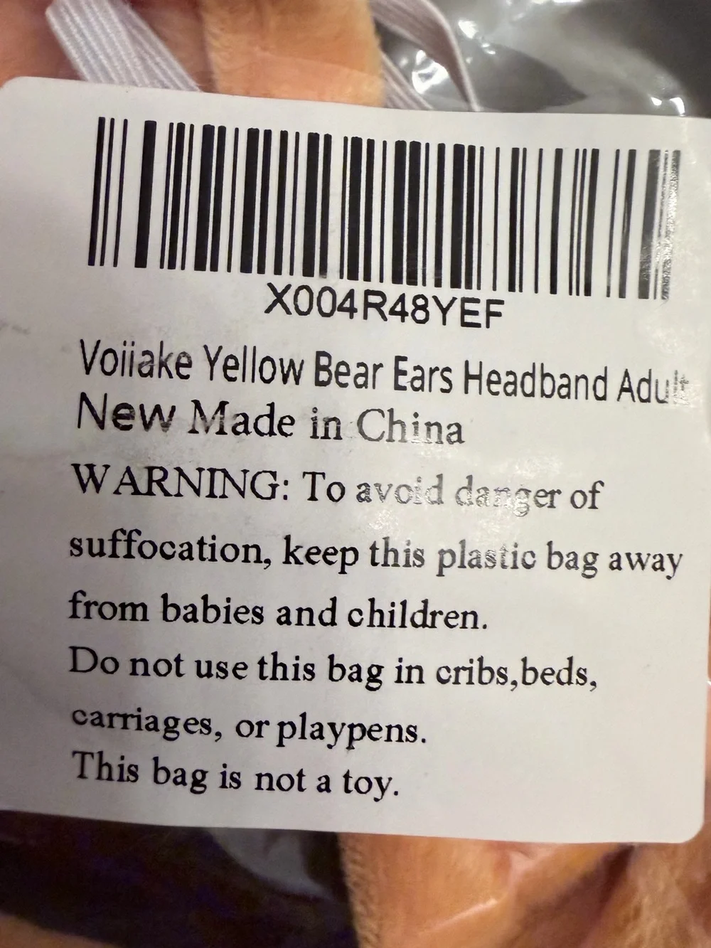 Yellow Bear Ears Headband Adult Costume Cosplay – Winnie the Pooh Inspired